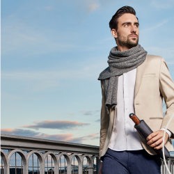 Umbrele Doppler Business XM imprimeu geometric gri