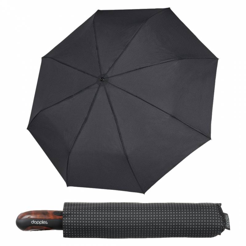 Umbrele Doppler Business XM negre stelute gri Umbrele Doppler Business XM negre stelute gri